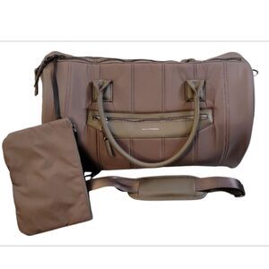 Max Studio Nylon Tubular Quilted Roll Duffel Bag